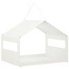 vidaXL Hangend vogelvoederhuisje Staal Wit 30 x 23 x 23 cm