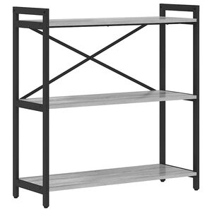vidaXL Boekenkast 80 x 30 x 85 cm Bewerkt hout Grijs sonoma