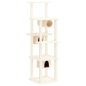 vidaXL Kattenmeubel met sisal krabpalen 169 cm cr&egrave;mekleurig