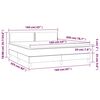vidaXL Boxspring met matras en LED fluweel donkergroen 160x200 cm