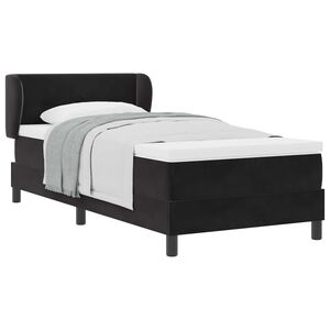 vidaXL Boxspringbed met hoofdeinde Zwart 80 x 200 cm Fluweel