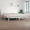 vidaXL Bedframe zonder matras massief grenenhout wit 200x200 cm