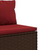 vidaXL 10-delige Loungeset met kussens poly rattan bruin