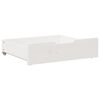 vidaXL Bedlades 2 st 65x55x17 cm massief grenenhout wit