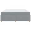 vidaXL Bedframe met matras Lichtgrijs 200 x 200 cm Stof
