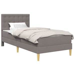 vidaXL Bedframe met matras met hoofdeinde Taupe 80 x 200 cm Stof