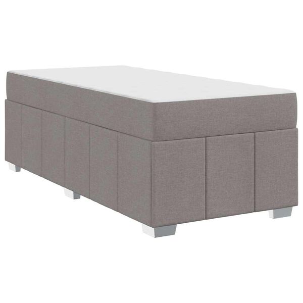 vidaXL Bedframe met matras Taupe 80 x 200 cm Stof