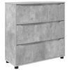 vidaXL Opbergkast Beton Grijs 80 x 31 x 81 cm Bewerkt hout