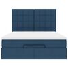 vidaXL Ottoman bed met matras 140x200cm stof blauw