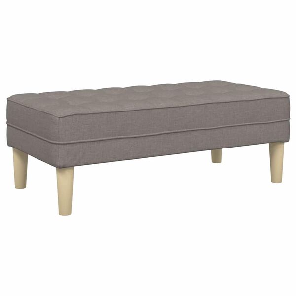 vidaXL Bank Taupe 113 x 57 x 39 cm Stof