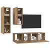 vidaXL Tv-meubelset 4 pcs artisanaal eikenkleurig 30.5 x 30 x 90 cm