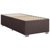vidaXL Boxspring met matras stof donkerbruin 90x200 cm