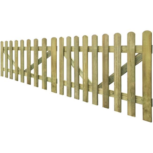 vidaXL Poorten 2 st 300x100 cm ge&iuml;mpregneerd hout