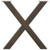 vidaXL Eettafelpoten 2 st X-vormig 70x(72-73) cm staal naturel