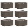 vidaXL Opbergbox 6 st Nonwoven stof 50 x 30 x 25 cm 37,5 L Grijs