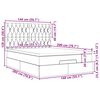 vidaXL Ottoman bed met matras 140x200cm stof taupe