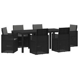 vidaXL Tuin eettafelset 7 st Antracietkleurig PP