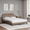 vidaXL Bed "Viana" met matras kunstleer cappuccinokleurig 140x190 cm