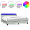 vidaXL Boxspring met matras en LED fluweel lichtgrijs 200x210 cm