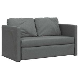 vidaXL Slaapbank vloermodel 2-in-1 112x174x55 cm stof donkergrijs