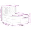 vidaXL LED Box Spring Bed met matras Donkergrijs 160 x 200 cm Stof