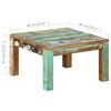 vidaXL Salontafel 60x60x35 cm massief gerecycled hout
