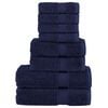 vidaXL 8-delige Handdoekenset SOLUND 600 g/m&sup2; marineblauw