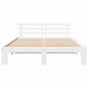 vidaXL Bedframe met hoofdeinde Wit 150 x 200 cm Massief grenenhout