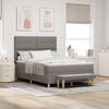 vidaXL Boxspring bed met matras met hoofdeinde Taupe 160 x 200 cm Stof