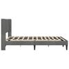 vidaXL Bedframe met hoofdeinde Donkergrijs 140 x 190 cm Fluweel