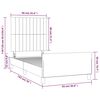 vidaXL Bedframe zonder matras 90x190 cm stof donkergrijs