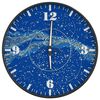 vidaXL Wandklok met lichtgevende wijzerplaat en wijzers &Oslash;30 cm blauw