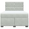 vidaXL Boxspring met matras fluweel lichtgrijs 160x200 cm