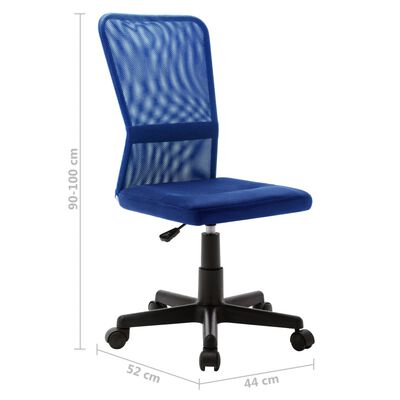 vidaXL Kantoorstoel 44x52x100 cm mesh stof blauw