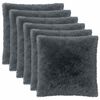 vidaXL Kussensloop 6 pcs HEERLEN Antracietkleurig 80 x 80 cm PV Fleece