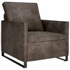 vidaXL Enkele sofa Donkergrijs 70 x 81 x 82 cm Faux Su&egrave;de Stof