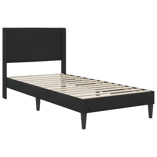 vidaXL Bedframe met hoofdeinde Zwart 90 x 200 cm Fluweel