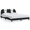 vidaXL Bedframe "Viana" zonder matras kunstleer zwart en wit 152x203 cm
