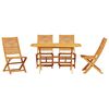 vidaXL Tuin Eetset 5 pcs Bruin Massief acaciahout