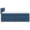 vidaXL Boxspring met matras stof blauw 140x200 cm