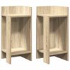 vidaXL Bijzettafels 2 st met plank 25,5x27x60 cm sonoma eikenkleurig