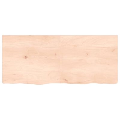 vidaXL Wastafelblad 140x60x(2-4) cm onbehandeld massief hout