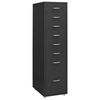 vidaXL Ladeblok verrijdbaar 28x41x109 cm metaal antracietkleurig