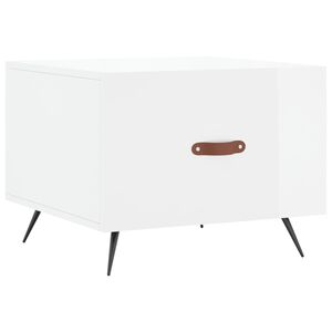 vidaXL Salontafel 50x50x40 cm bewerkt hout hoogglans wit