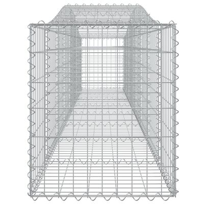 vidaXL Schanskorven 5 st gewelfd 400x50x60/80 cm gegalvaniseerd ijzer