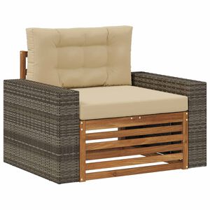 vidaXL Buiten Midden Sofa Naturel