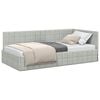 vidaXL Hoekbedframe Lichtgrijs 90 x 200 cm Fluweel