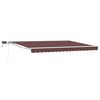 vidaXL Handmatige Luifelhouder met LED's Bruin en wit 4 &times; 3 m