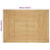 vidaXL Gebied Tapijt Beige 240 x 340 cm Jute