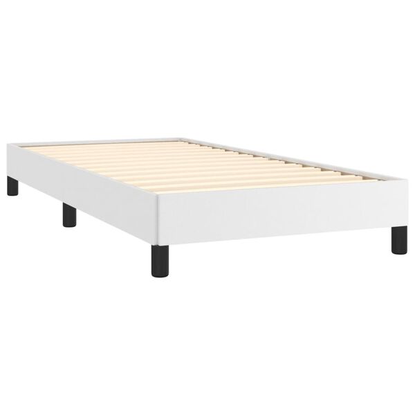 vidaXL Bedframe kunstleer wit 100x200 cm